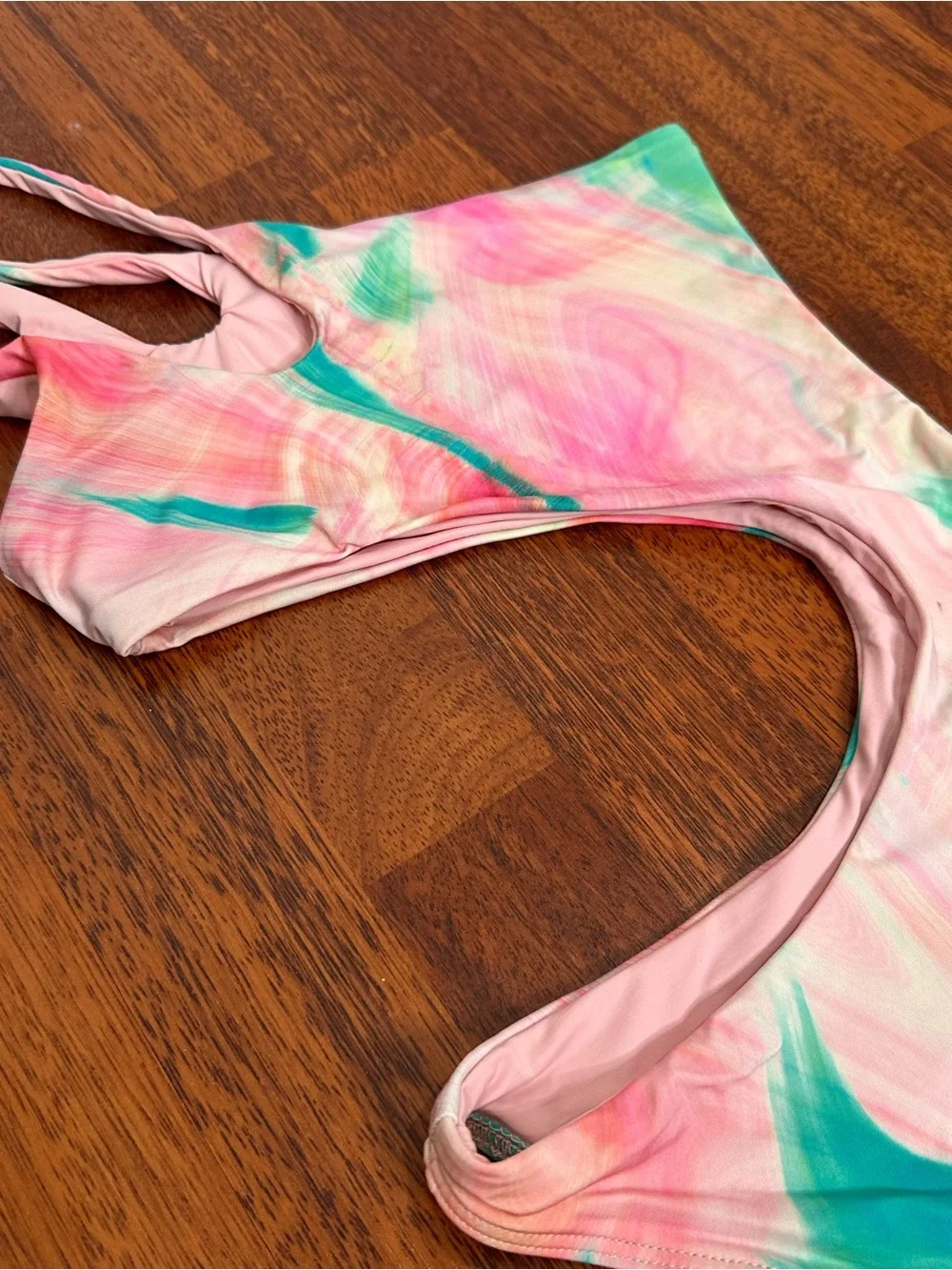 Frankies Bikinis Mackie one piece Serotonin Tie dye asymmetrical swimsuit small